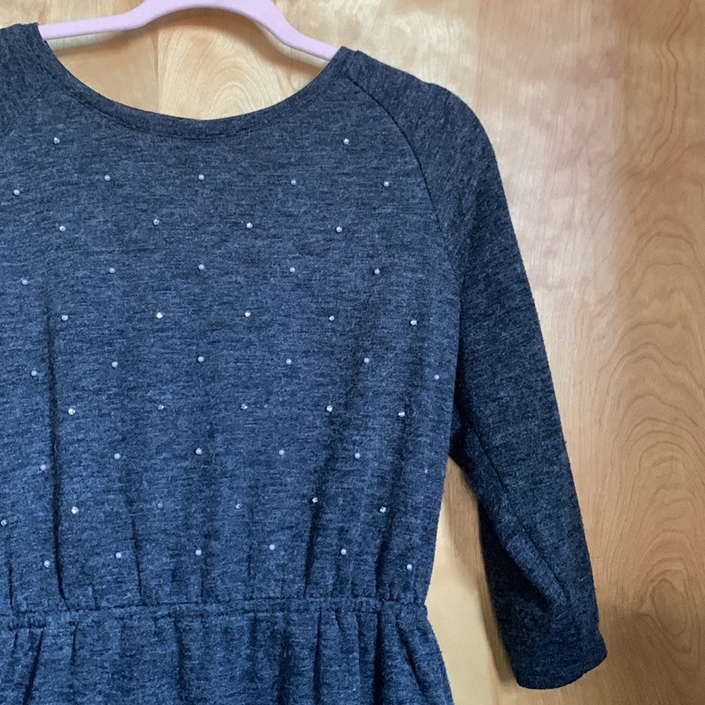 Loft Petite pearl and crystal dress